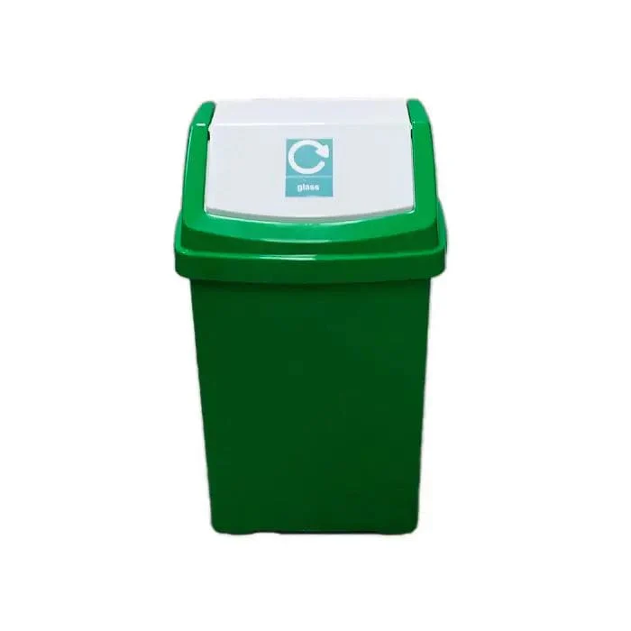 50 Litre Recycling Bin with Flip Top Lid and Recycling Sticker - Image 5