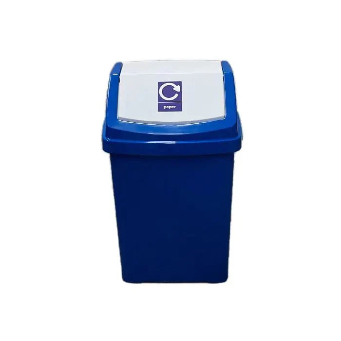 50 Litre Recycling Bin with Flip Top Lid and Recycling Sticker - Image 6