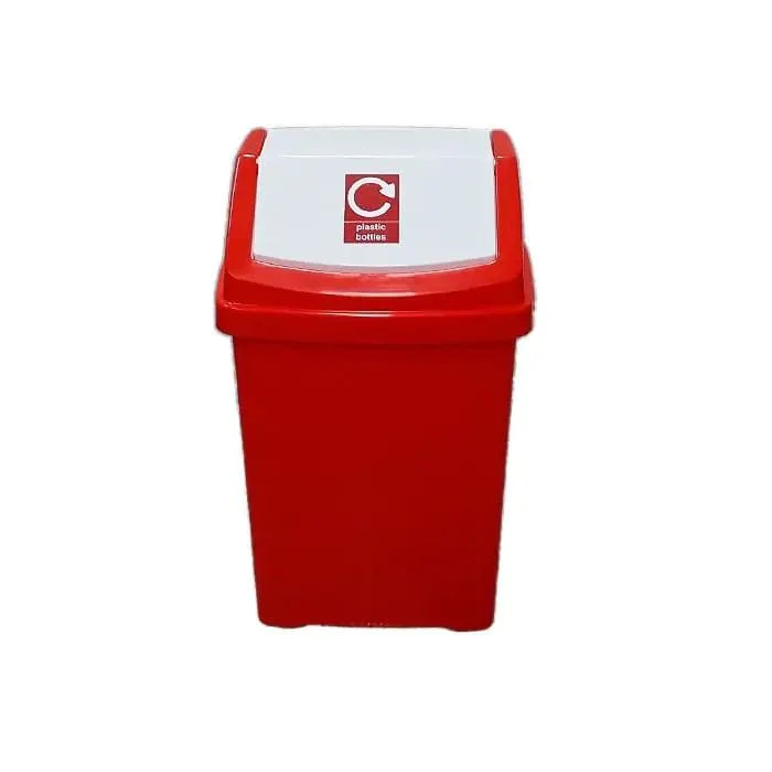 50 Litre Recycling Bin with Flip Top Lid and Recycling Sticker - Image 7