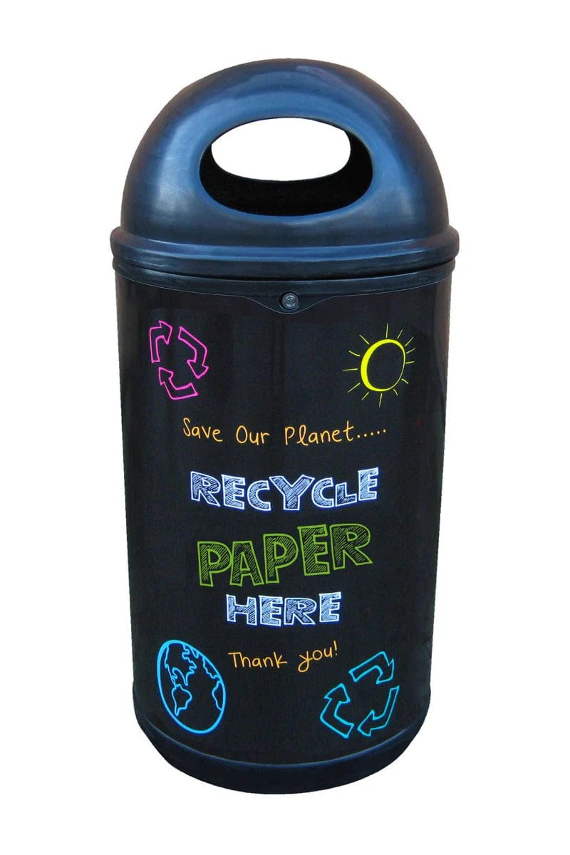 Classic Blackboard Style Recycling Bin - 130 Litre - Image 11
