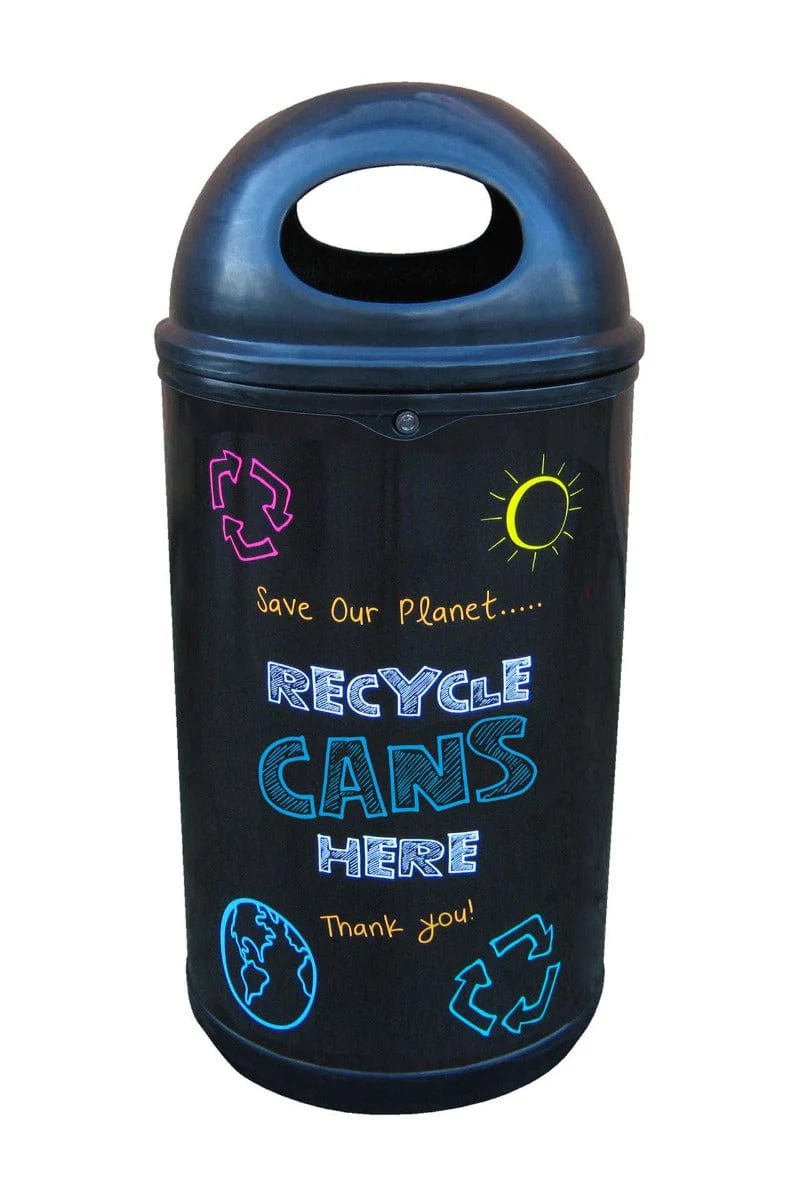 Classic Blackboard Style Recycling Bin - 130 Litre - Image 4