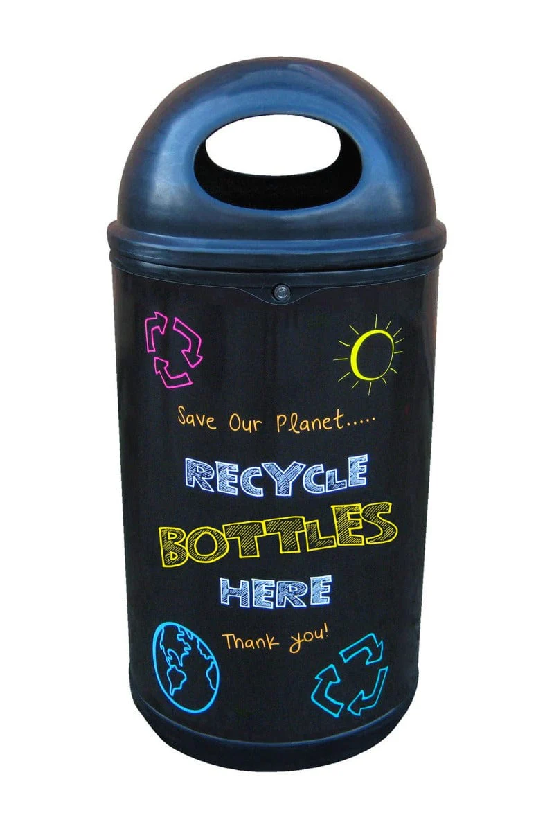 Classic Blackboard Style Recycling Bin - 130 Litre - Image 5
