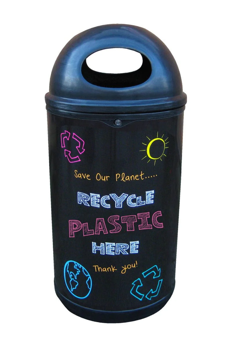Classic Blackboard Style Recycling Bin - 130 Litre - Image 6