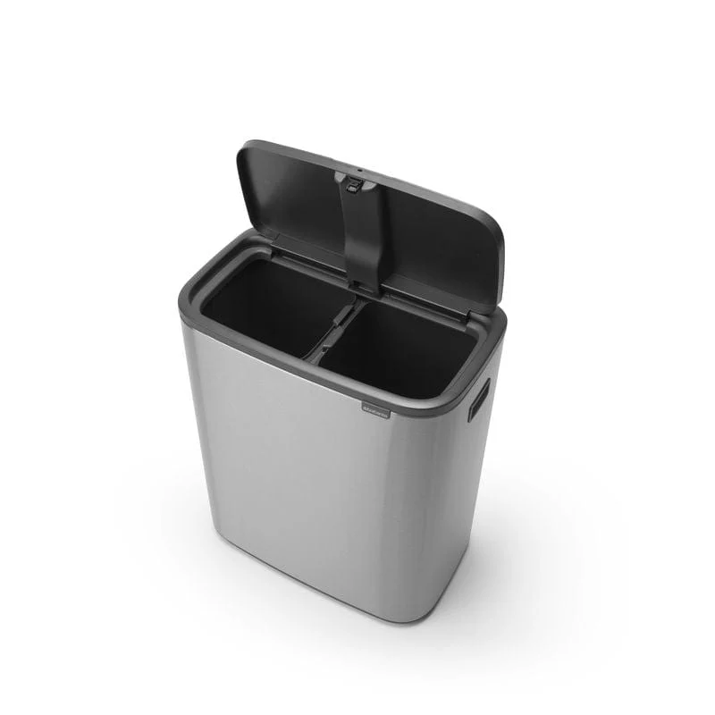Brabantia Bo Touch 2 Compartment Recycling Bin - 2 x 30 Litre - Image 7
