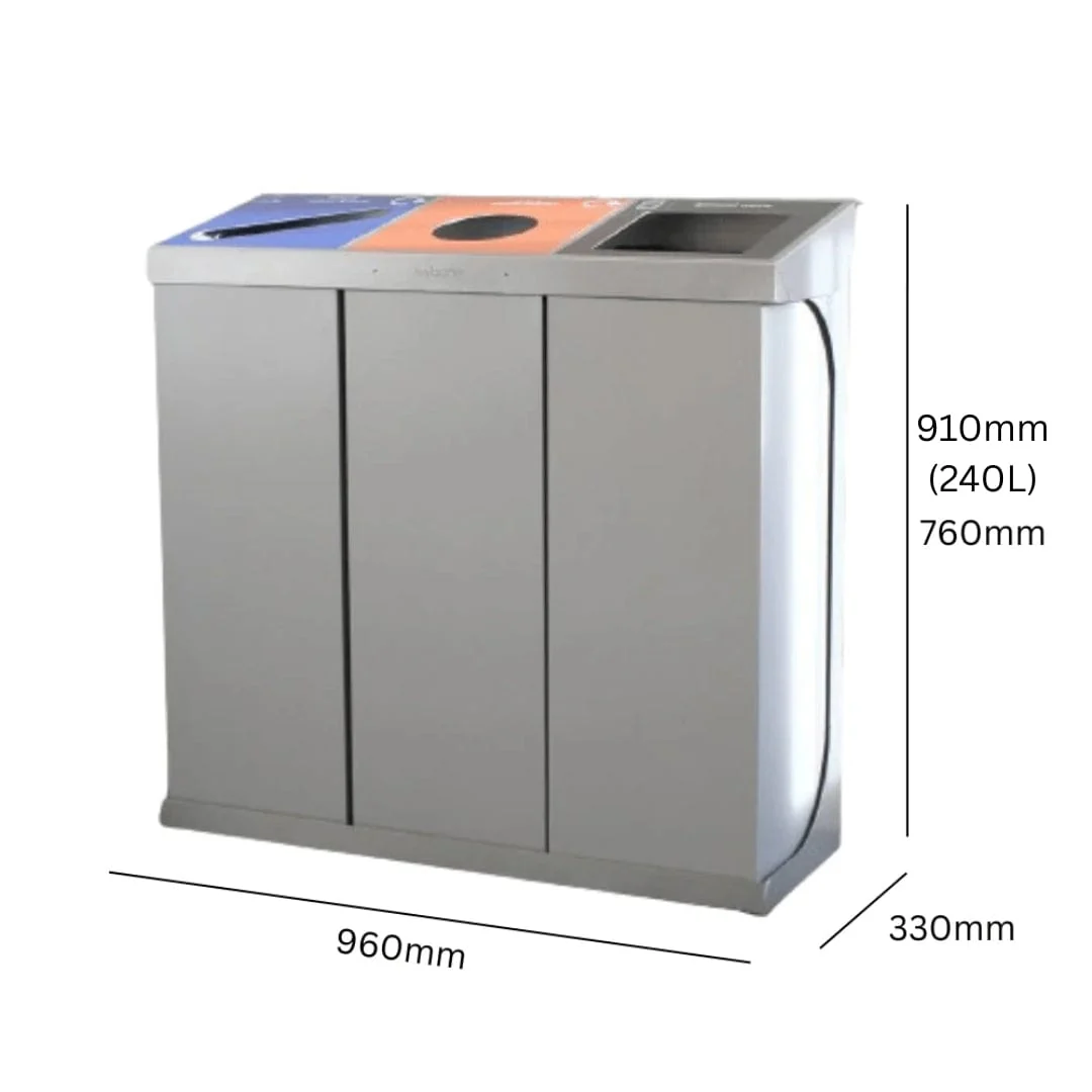 C-Bin Triple Recycling Bin - 180 & 240 Litre Available - Image 3