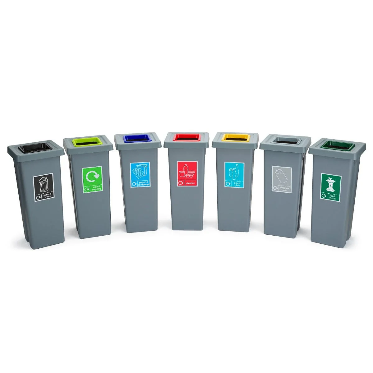 Freestanding Colour Coded Recycling Bin - 3 Sizes - Image 23