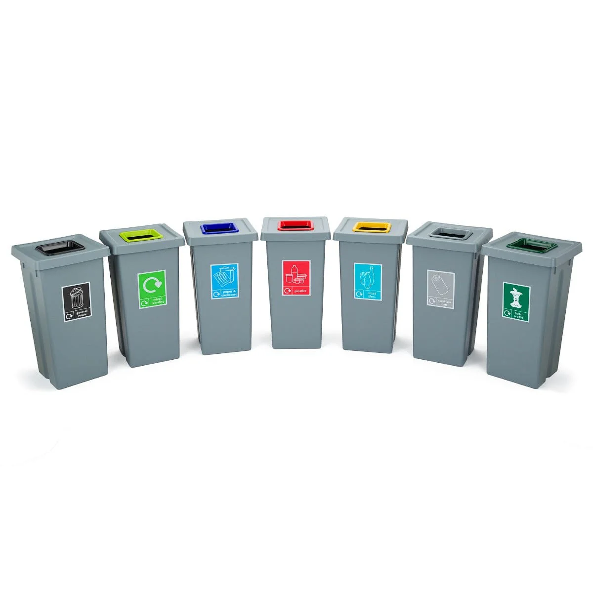 Freestanding Colour Coded Recycling Bin - 3 Sizes - Image 24