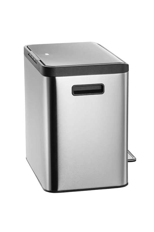 EcoCasa Dual Compartment Recycling Bin - 2x15 Litre - Image 8