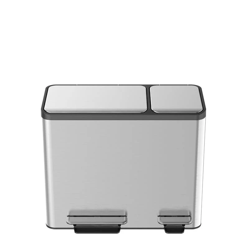 EcoCasa Triple Compartment Recycling Bin - 3 x 15 Litre - Image 5
