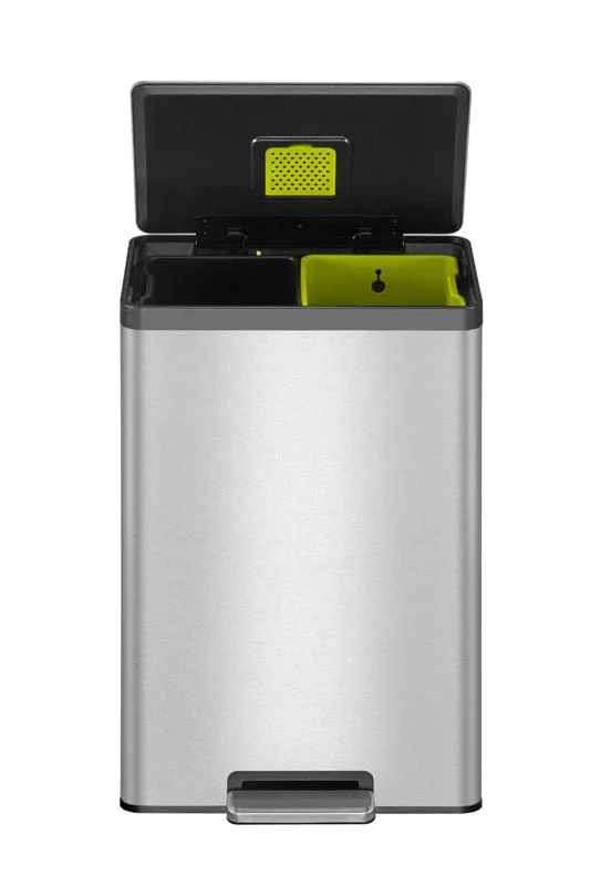 EcoCasa II Foot Pedal 2x20 Litre Recycling Bin - Image 7