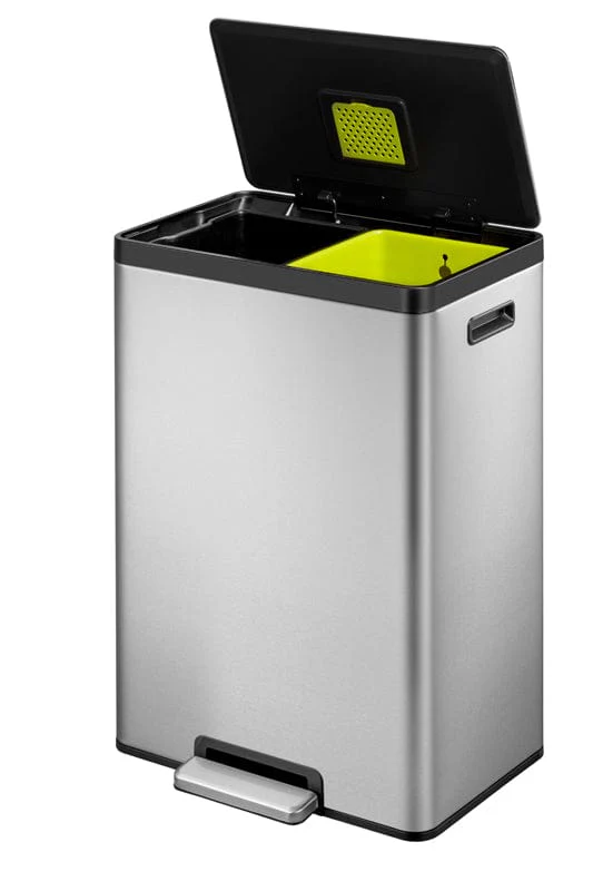 EcoCasa II Foot Pedal 2x20 Litre Recycling Bin - Image 8