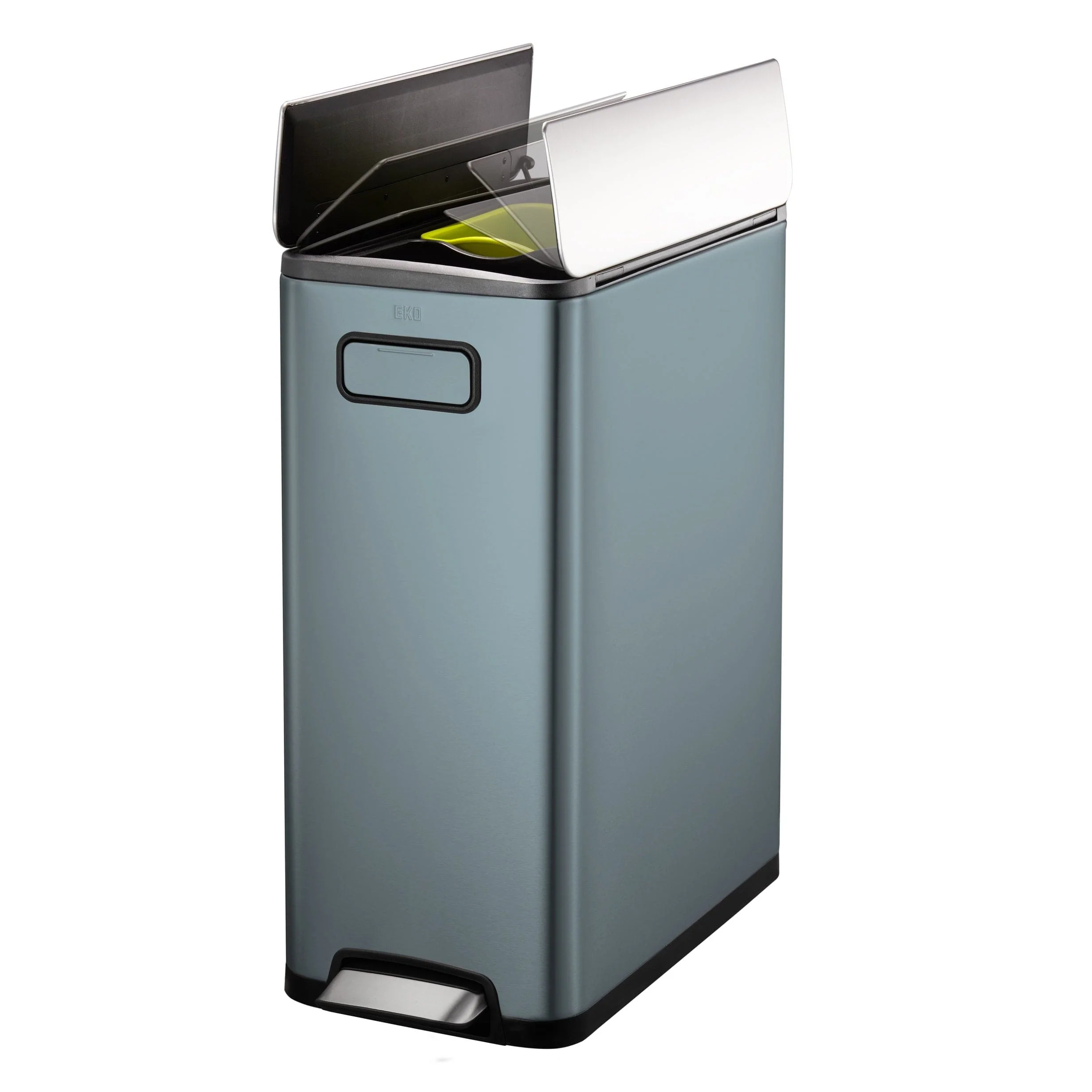 EKO Ecofly Slim Dual Compartment Recycling Bin - 2 x 20 Litre - Image 11