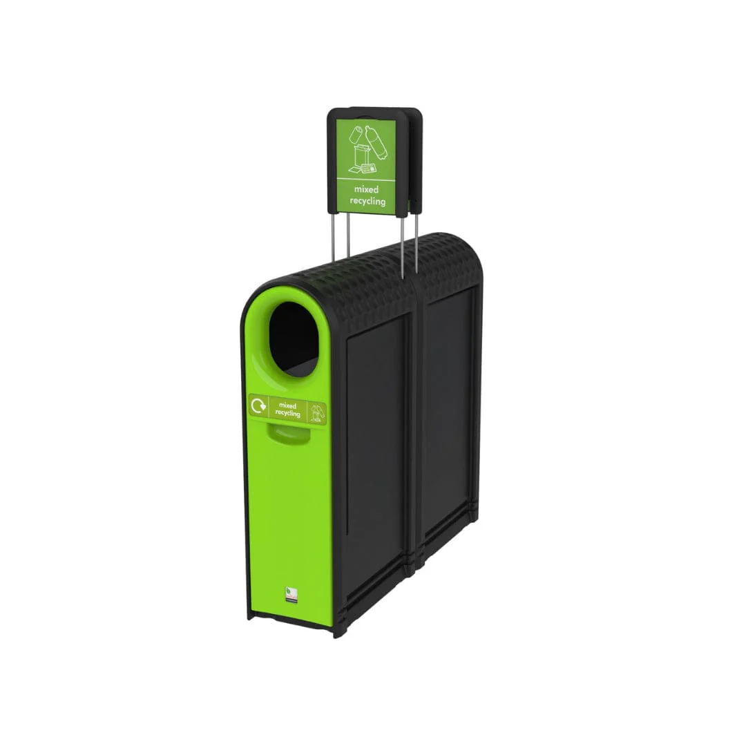 External Slim Design Recycling Bin - 80 Litres - Image 3