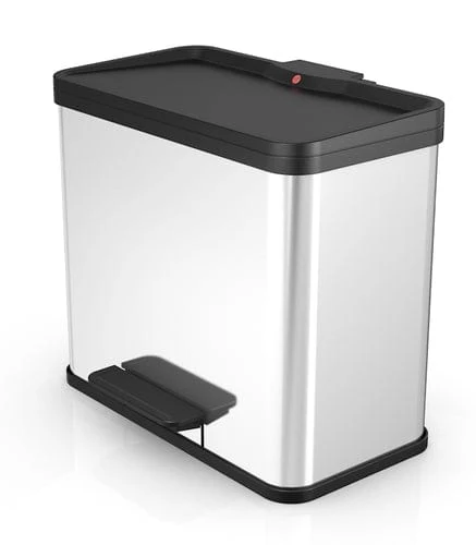 Hailo 2 Compartment 26 Litre Pedal Bin - Image 3