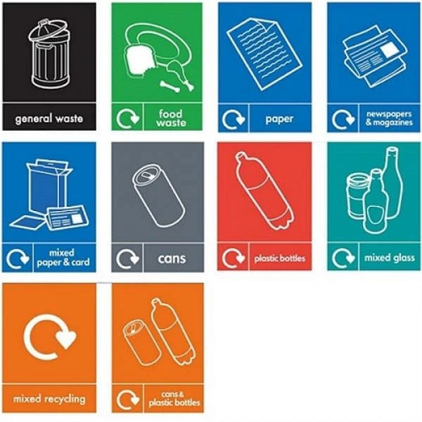 Lute Triple Indoor Recycling Station - 240 Litre - Image 6