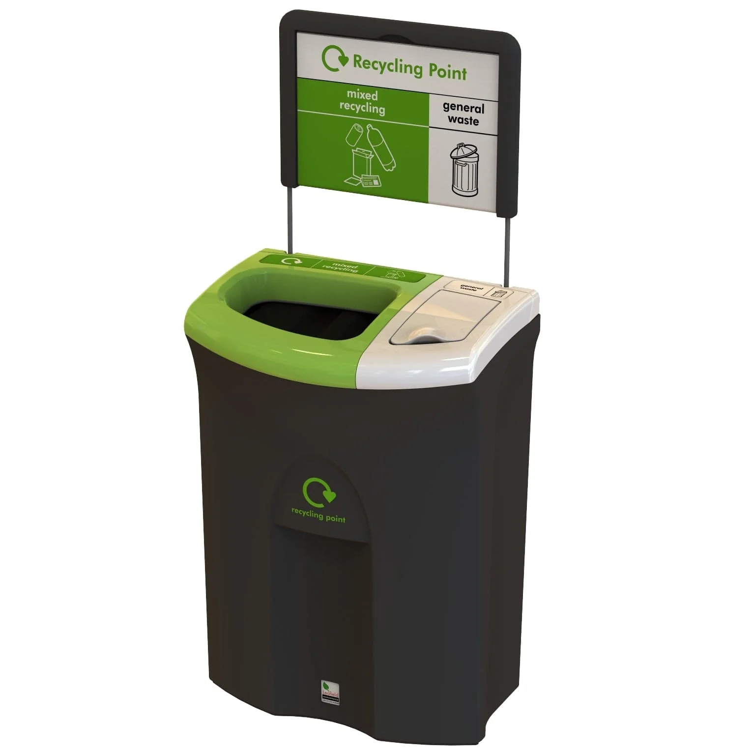 Meridian Dual Aperture Recycling Bin - 110 Litre - Image 4
