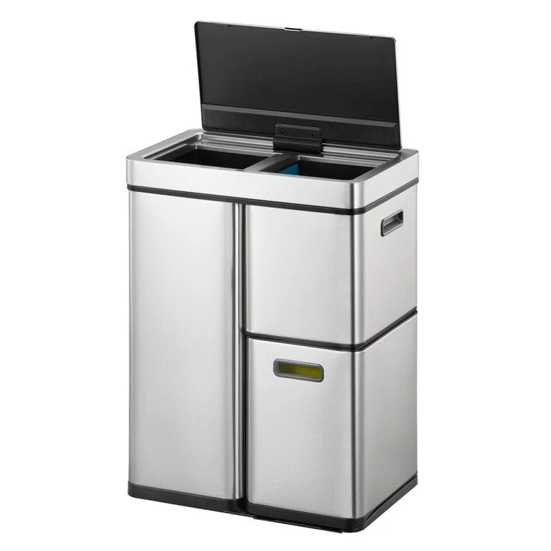 Mirage Stacked Sensor 3 Compartment Recycling Bin - 60 Litre - Image 8