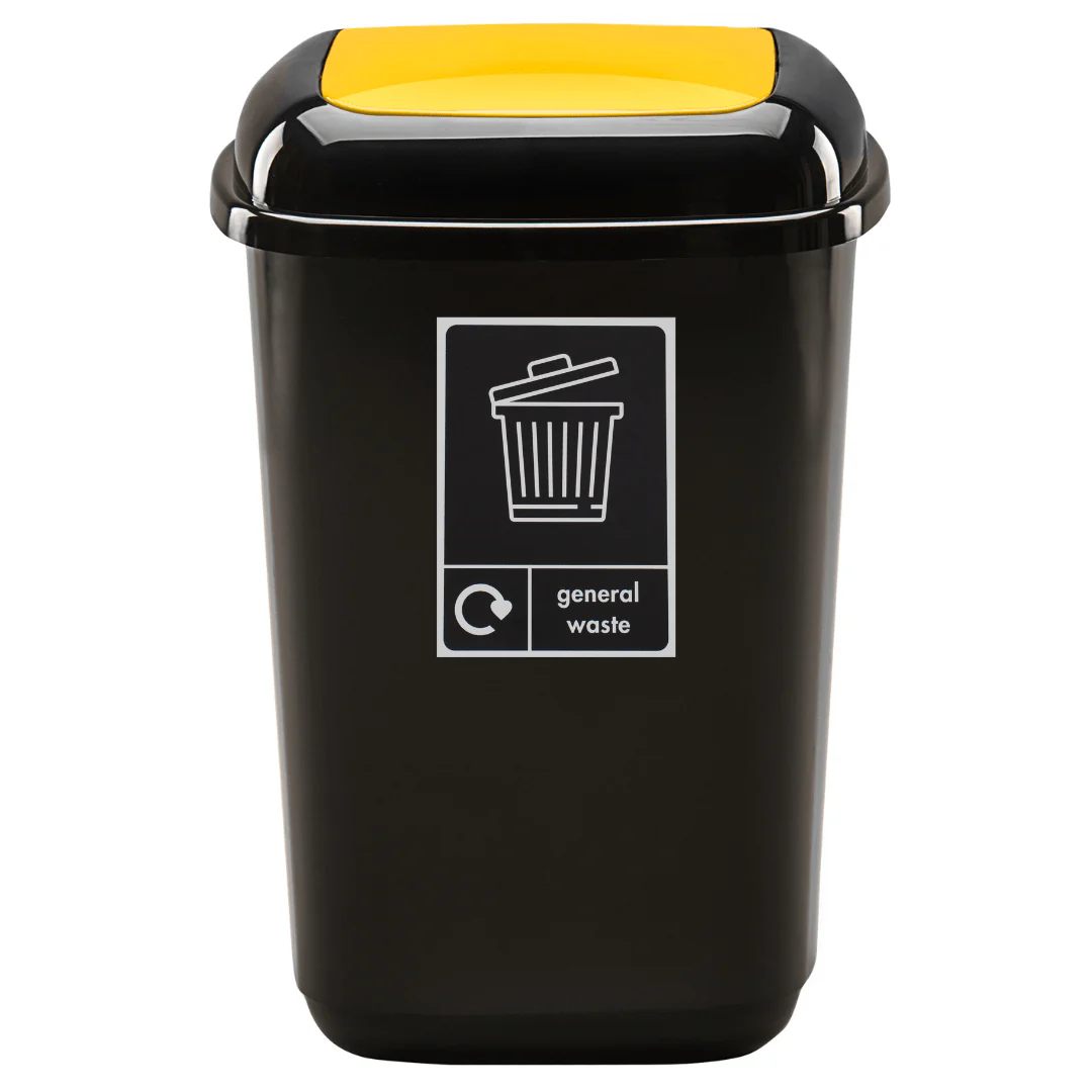 Plastic Push Lid Recycling Bin - 12 litre - Image 5
