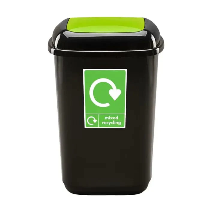 Plastic Push Lid Recycling Bin - 45 litre - Image 4
