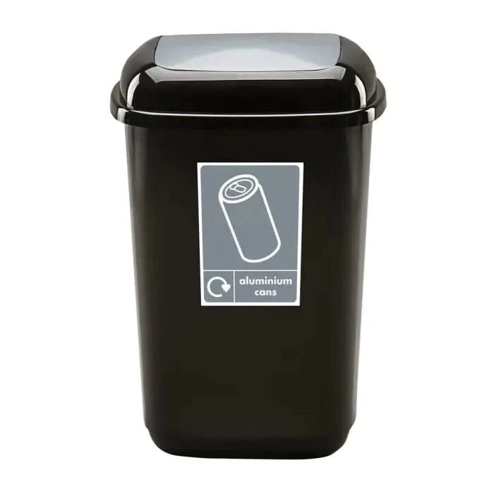 Plastic Push Lid Recycling Bin - 45 litre - Image 5