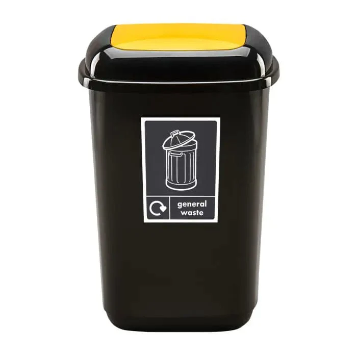 Plastic Push Lid Recycling Bin - 45 litre - Image 7
