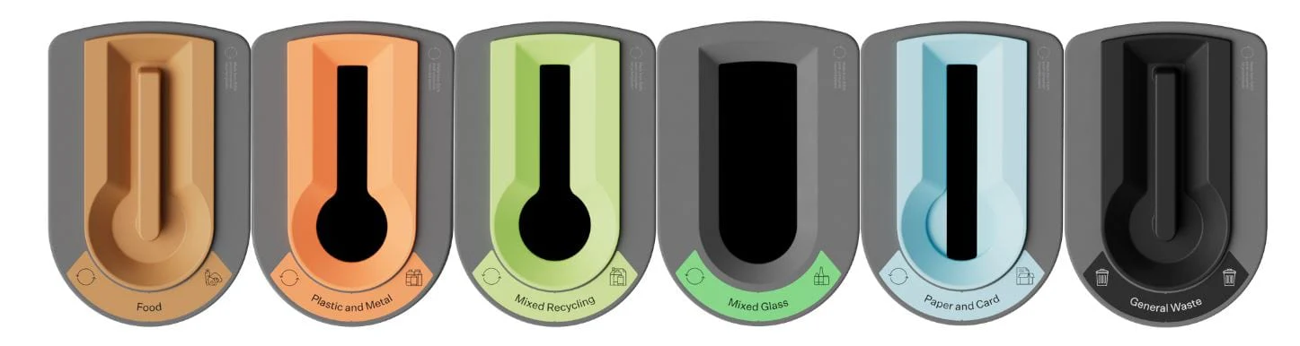 Recycling Bin with Printed Waste Streams (70 Litres) - Image 14