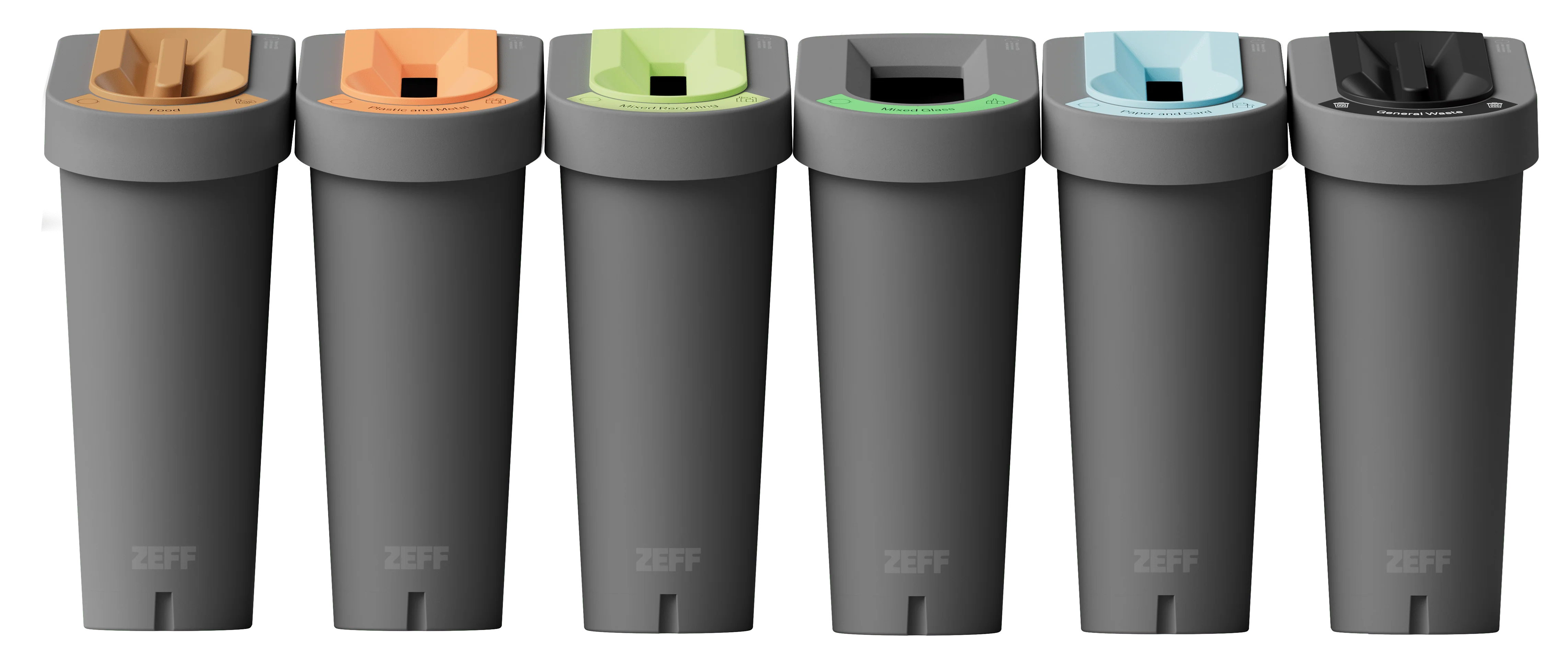 Recycling Bin with Printed Waste Streams (70 Litres) - Image 3