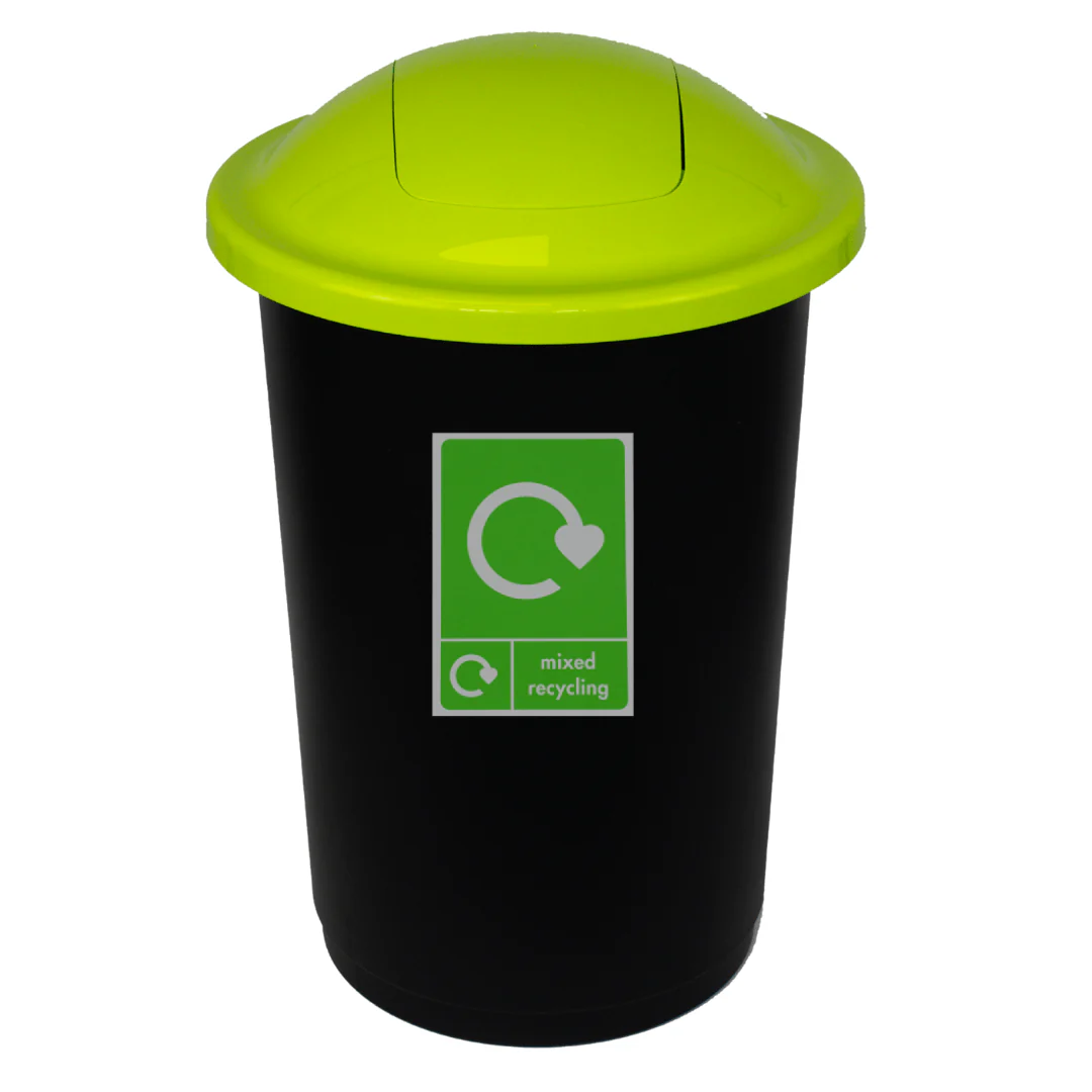 Round Push Lid 50L Recycling Bin - Image 14