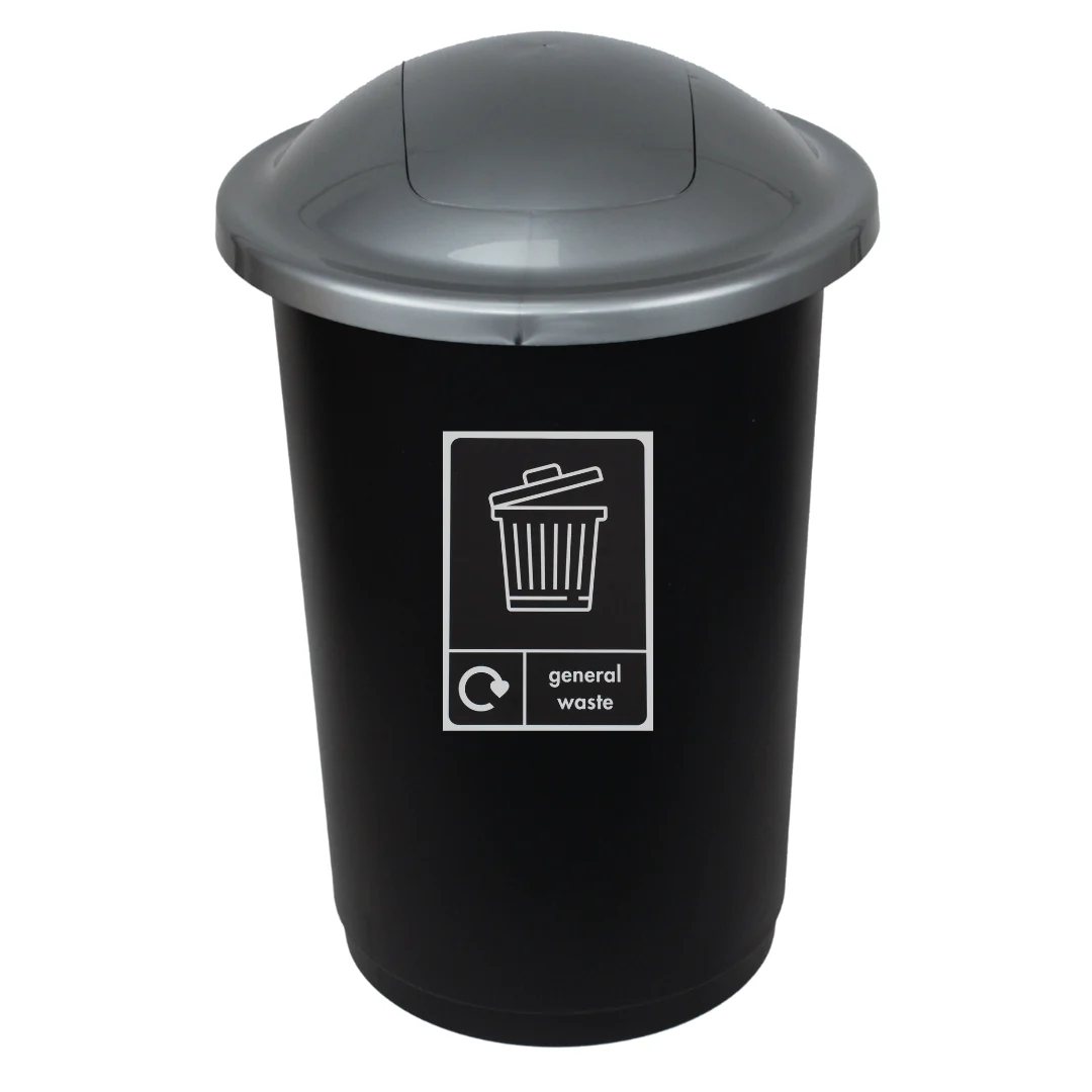 Round Push Lid 50L Recycling Bin - Image 15