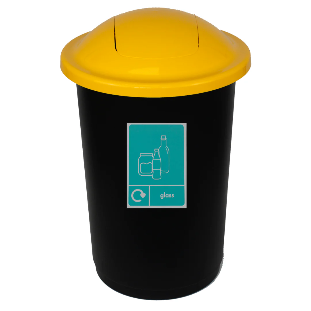 Round Push Lid 50L Recycling Bin - Image 16