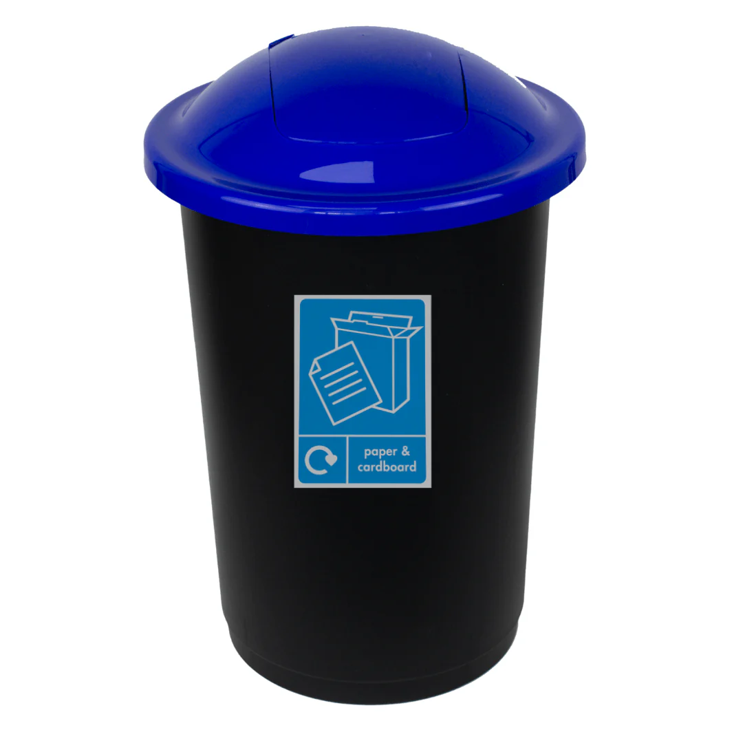 Round Push Lid 50L Recycling Bin - Image 17