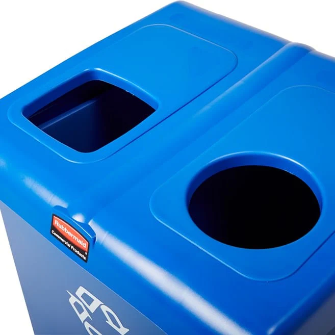 Rubbermaid two-stream recycling bin - 348L - Image 3