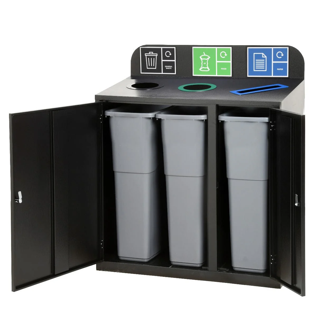 Zeus 3 Bay Recycling Station 240 Litre (80 Litres per Bay) - Image 10