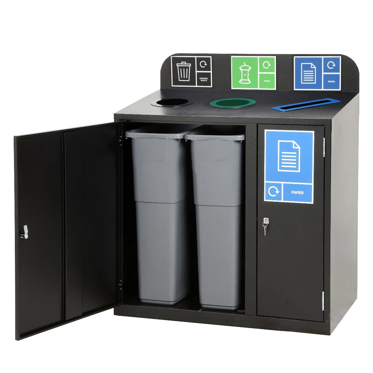 Zeus 3 Bay Recycling Station 240 Litre (80 Litres per Bay) - Image 11