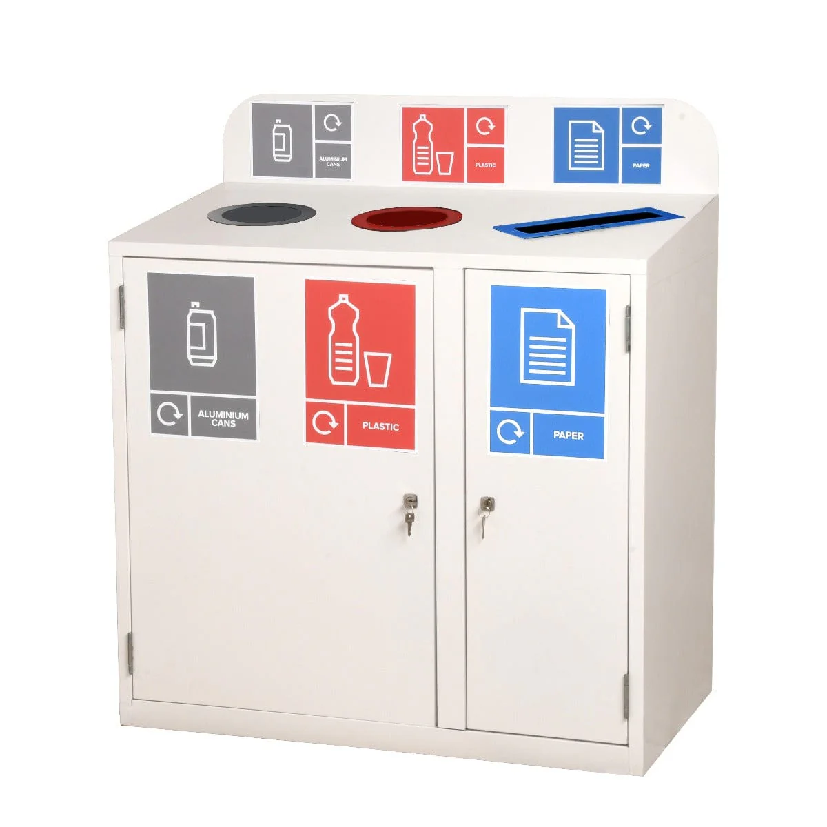 Zeus 3 Bay Recycling Station 240 Litre (80 Litres per Bay) - Image 4