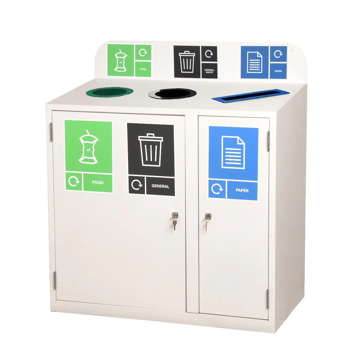 Zeus 3 Bay Recycling Station 240 Litre (80 Litres per Bay) - Image 7