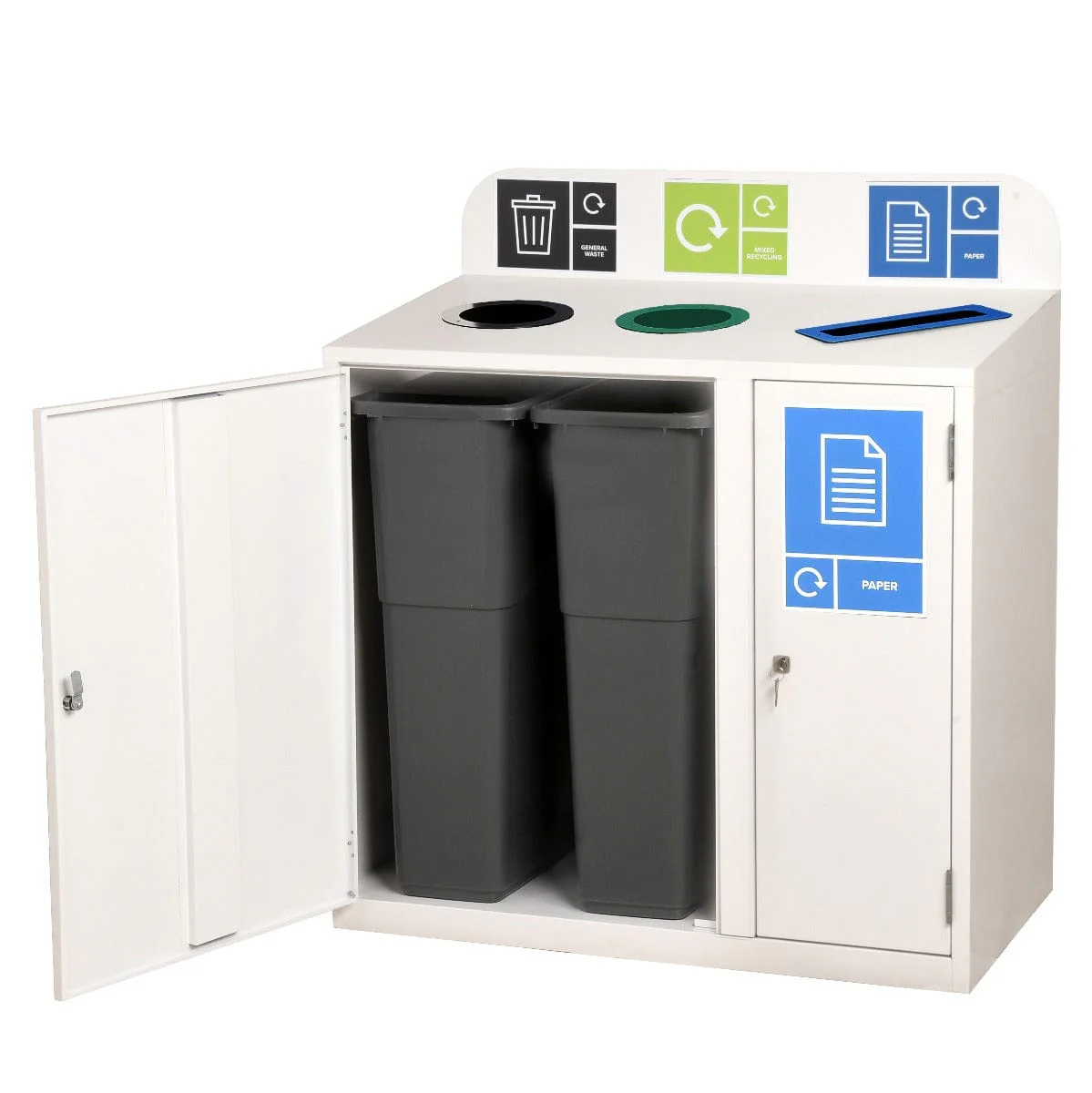 Zeus 3 Bay Recycling Station 240 Litre (80 Litres per Bay) - Image 9